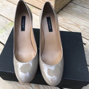 Ann Taylor Tan Patent Pumps Size 8